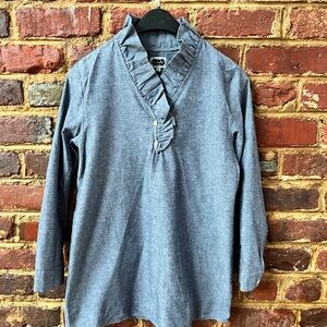 Mud Pie Chambray Ruffle Tunic